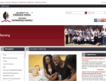 Tablet Screenshot of nursing.ukzn.ac.za