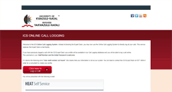 Desktop Screenshot of icsfaultlogging.ukzn.ac.za